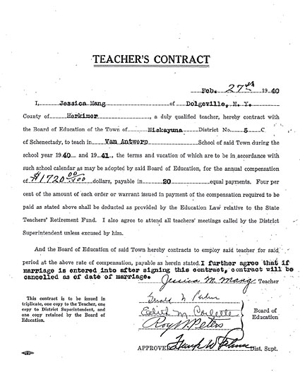 sample teacher contracts for employment